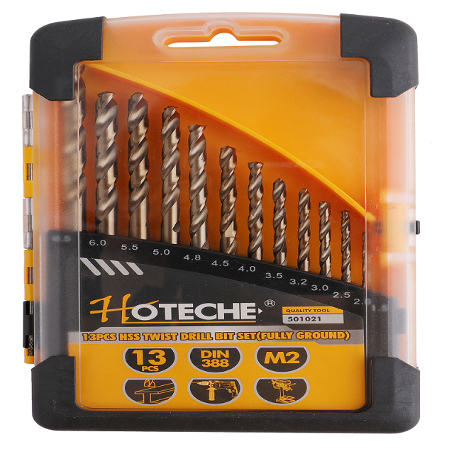 ENSEMBLE DE FORETS HSS TWIST 13PCS （ENTIÈREMENT MOULU）