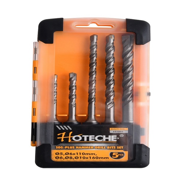 Foret de marteau perforateur SDS-Plus 5 pièces